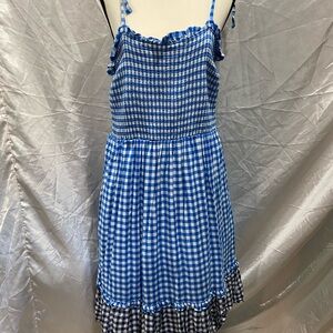 Draper James Blue Gingham Casual Dress